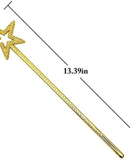 Altın Renk Yıldız Peri Asası Peri Değneği 34 cm 1 Adet