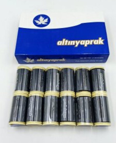 12 PARÇA SİYAH 100 MT DİKİŞ İPLİK