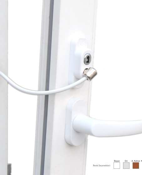 Anahtarlı Halatlı Pvc Kapı Pencere Emniyet Kilidi Anahtarlı Halatlı Pvc Kapı Pencere Emniyet Kilidi