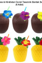 Ananas & Hindistan Cevizi Tasarımlı Pipetli Bardak Seti (6 Adet) Ananas & Hindistan Cevizi Tasarımlı Pipetli Bardak Seti (6 Adet)