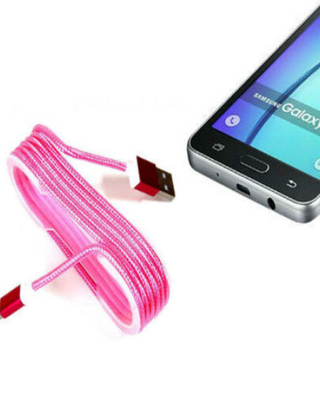 Android Örgü Şeklinde Renkli Çelik Şarj Data Kablosu - Pembe Android Örgü Şeklinde Renkli Çelik Şarj Data Kablosu - Pembe