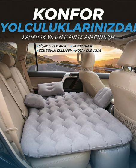 Araç İçi Şişme Yatak Araba Ve Kamp Yatağı Çanta Elektrikli Pompa Tamir Kiti Ve Yastıklı Yatak Seti Araç İçi Şişme Yatak Araba Ve Kamp Yatağı Çanta Elektrikli Pompa Tamir Kiti Ve Yastıklı Yatak Seti