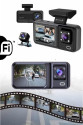 Araç Kamerası - 3 Kameralı Wifi Ön , İç ve Arka Full HD DVR Araç İçi Ekranlı Kamera Araç Kamerası - 3 Kameralı Wifi Ön , İç ve Arka Full HD DVR Araç İçi Ekranlı Kamera