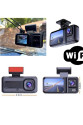 Araç Kamerası - 3 Kameralı Wifi Ön , İç ve Arka Full HD DVR Araç İçi Ekranlı Kamera Araç Kamerası - 3 Kameralı Wifi Ön , İç ve Arka Full HD DVR Araç İçi Ekranlı Kamera
