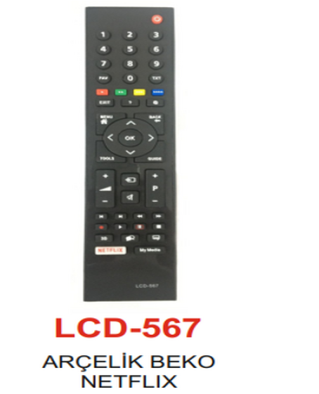 Arçelik - Beko 3D Smart Netflix Tv Kumandası - LCD 567 Arçelik - Beko 3D Smart Netflix Tv Kumandası - LCD 567