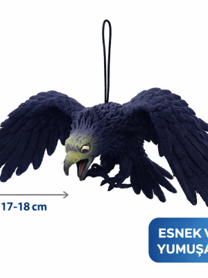 Asılabilir Lateks Kartal Dekor Süsü Siyah 17-18 cm