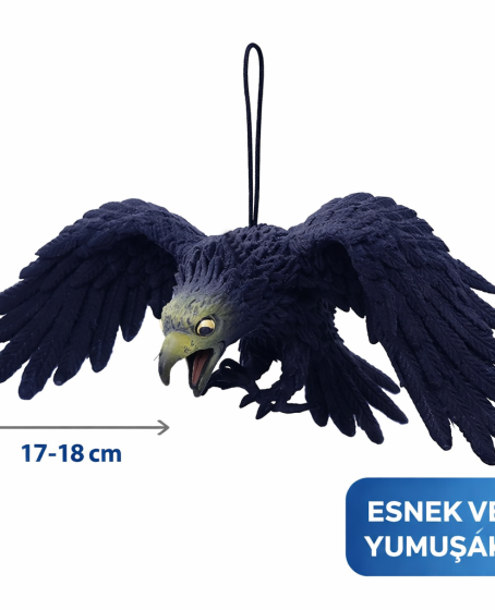 Asılabilir Lateks Kartal Dekor Süsü Siyah 17-18 cm