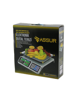 BÜYÜK DİJİTAL KARPUZ TERAZİ TARTI 40KG/2GR 7 FİYAT HAFIZASI FİŞ ŞARJLI ACS-809T