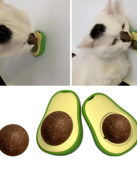 Avokado Dönen Kedi Nanesi Cat Oyun Topu Doğal Kedi Oyuncağı
