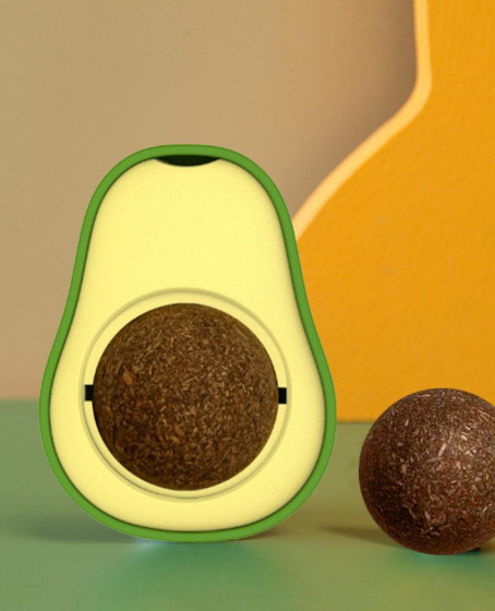 Avokado Dönen Kedi Nanesi Cat Oyun Topu Doğal Kedi Oyuncağı