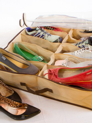 Ayakkabı Saklama Çantası 12 Bölmeli Shoes Under