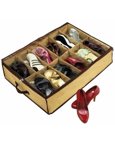 Ayakkabı Saklama Çantası 12 Bölmeli Shoes Under Ayakkabı Saklama Çantası 12 Bölmeli Shoes Under