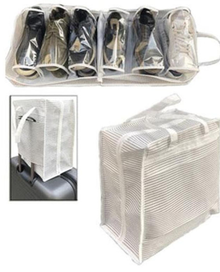 Ayakkabı SAKLAMA ve TAŞIMA Çantası (Çizgili Model) Shoe Tote