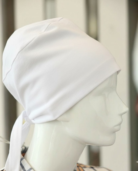 Bağlamalı Tesettür Bone - Bağlamalı Bandana Beyaz Bağlamalı Tesettür Bone - Bağlamalı Bandana Beyaz