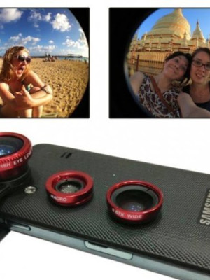 Balık Gözü Lens Fish Eye 3 Wide Geniş Açılı Makro Telefon Lensi