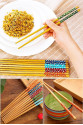 Bambu Chopstick Çubuk Yemek Çubuğu Yıkanabilir Tekrar Kullanılabilir (10 Çift- 20 Adet )