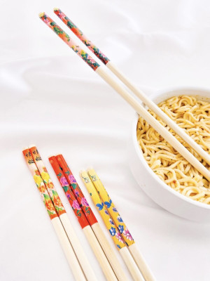 Bambu Chopstick Çubuk Yemek Çubuğu Yıkanabilir Tekrar Kullanılabilir (10 Çift- 20 Adet )