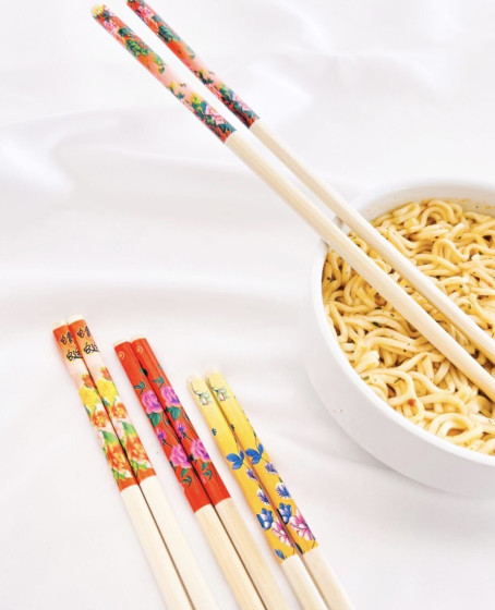 Bambu Chopstick Çubuk Yemek Çubuğu Yıkanabilir Tekrar Kullanılabilir (10 Çift- 20 Adet )