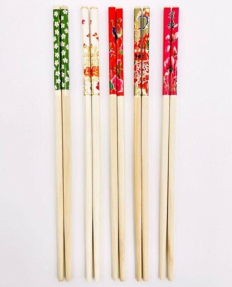 Bambu Chopstick Çubuk Yemek Çubuğu Yıkanabilir Tekrar Kullanılabilir (10 Çift- 20 Adet )