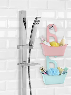 Banyo Sepeti Delikli Sepet Çok Amaçlı Sabun Şampuan Tutucu Raf
