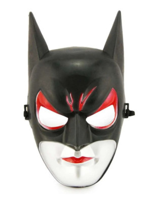 Kırmızı Gözlü Siyah Batman Maske - Lastikli Batgirl Maskesi 28x17 cm Kırmızı Gözlü Siyah Batman Maske - Lastikli Batgirl Maskesi 28x17 cm