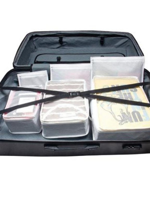 Bavul İçi Düzenleyici Valiz Organizer 6 lı Set - Çizgili Bavul İçi Düzenleyici Valiz Organizer 6 lı Set - Çizgili