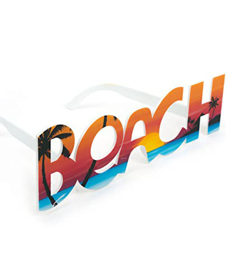Beach Yazılı Parti Gözlüğü Yaza Merhaba Hawaii Show Gözlüğü 19x6 cm