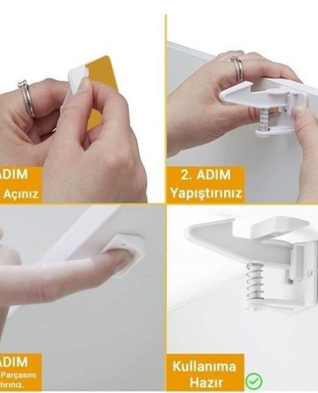 Bebek Çocuk Güvenliği Korumalı Yapışkan Çekmece ve Dolap İçin Tutucu Gizli Güvenlik Kilidi Bebek Çocuk Güvenliği Korumalı Yapışkan Çekmece ve Dolap İçin Tutucu Gizli Güvenlik Kilidi