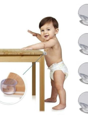 Bebek Çocuk Yumuşak ve Esnek Dairesel Şeffaf Yapışkanlı Güvenlik Köşe Koruyucu (4 Adet) Bebek Çocuk Yumuşak ve Esnek Dairesel Şeffaf Yapışkanlı Güvenlik Köşe Koruyucu (4 Adet)