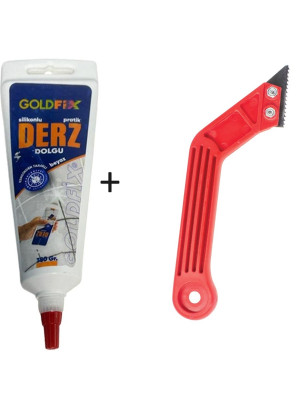 Beyaz Derz Dolgusu - Lavabo Küvet Fayans Derzi kalemi 380gr + Sökme Temizleme Spatula Set