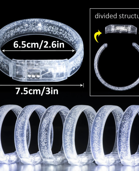 Beyaz-Gümüş Led Işıklı Baskı Yapılabilen Pilli Bileklik Bilezik 1,5 cm Genişlik Beyaz-Gümüş Led Işıklı Baskı Yapılabilen Pilli Bileklik Bilezik 1,5 cm Genişlik