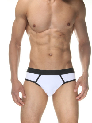 Beyaz Jockstrap Fantezi İç Giyim
