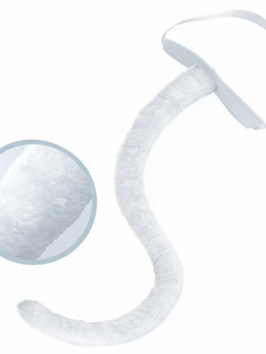 Beyaz Peluş Kuyruk Şekil Verilebilir 70 cm Beyaz Peluş Kuyruk Şekil Verilebilir 70 cm