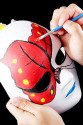 Beyaz Renk Boyanabilir Anonim Tam Yüz Cosplay Maske 24x18 cm