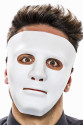 Beyaz Renk Hip Hop Anonim Jabbawockeez Dans Maskesi 18x19 cm