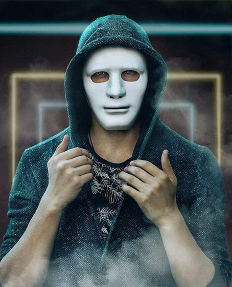 Beyaz Renk Hip Hop Anonim Jabbawockeez Dans Maskesi 18x19 cm