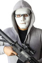 Beyaz Renk Hip Hop Anonim Jabbawockeez Dans Maskesi 18x19 cm