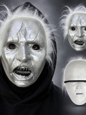 Beyaz Saçlı Michael Myers Plastik Karakter Maskesi Beyaz Saçlı Michael Myers Plastik Karakter Maskesi