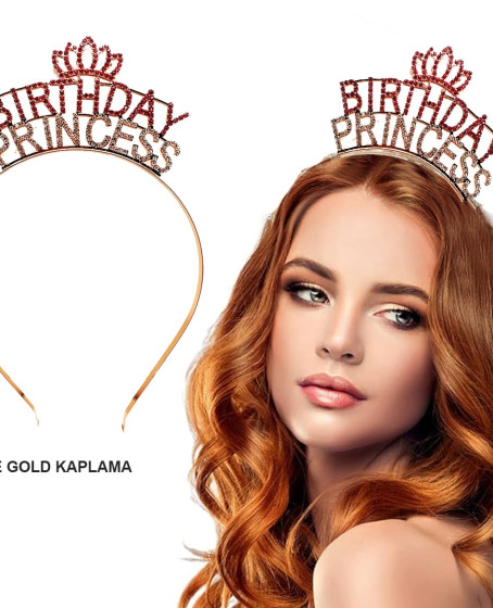 Birthday Princess Kristal Taç – Rose Gold Kaplama
