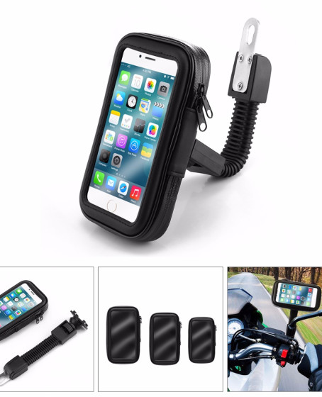 Bisiklet ve Motosiklet Su Geçirmez Telefon Tutucu 6.2" Bisiklet ve Motosiklet Su Geçirmez Telefon Tutucu 6.2"