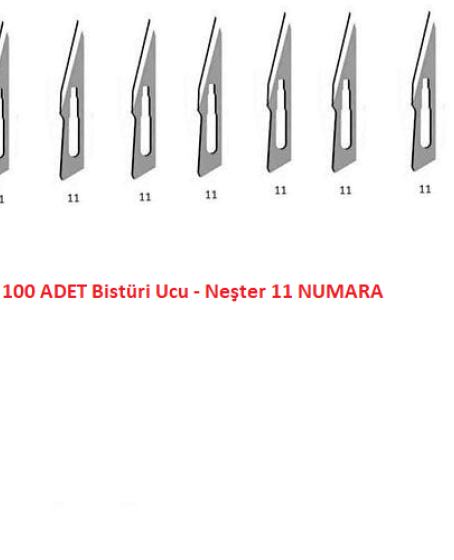 Bistüri Ucu No 11 - Neşter - 100 Adet Bistüri Ucu No 11 - Neşter - 100 Adet