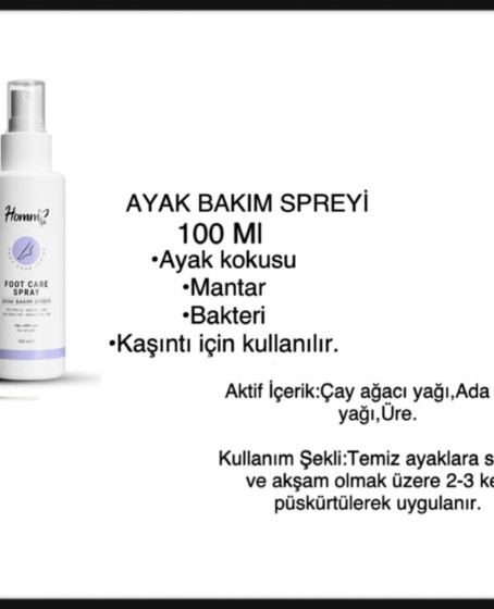 Bitkisel Ayak Koku Giderici Bakım Spreyi Bitkisel Ayak Koku Giderici Bakım Spreyi