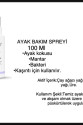Bitkisel Ayak Koku Giderici Bakım Spreyi Bitkisel Ayak Koku Giderici Bakım Spreyi