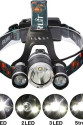 Boruit T6 Kafa Feneri 5000 Lumens 3Xcree Xm-T6+2R5 Lamba Led Kamp Lambası Boruit T6 Kafa Feneri 5000 Lumens 3Xcree Xm-T6+2R5 Lamba Led Kamp Lambası