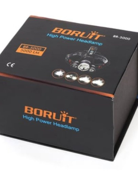 Boruit T6 Kafa Feneri 5000 Lumens 3Xcree Xm-T6+2R5 Lamba Led Kamp Lambası Boruit T6 Kafa Feneri 5000 Lumens 3Xcree Xm-T6+2R5 Lamba Led Kamp Lambası
