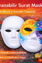 Boyanabilir Surat Model Maske – Lastikli | Kendin Tasarla