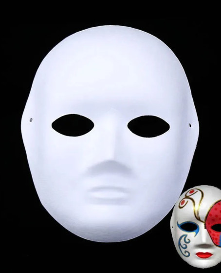 Boyanabilir Surat Model Maske – Lastikli | Kendin Tasarla