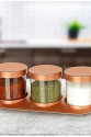 Bronz Baharat Seti Lüx 3lü Set