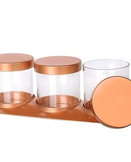 Bronz Baharat Seti Lüx 3lü Set