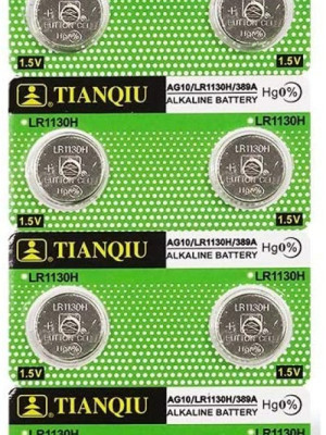 Buton Pil - Saat Lazer Hesap Makinesi Pili 10lu Paket AG10 - LR1130H - 389A -1.55V Buton Pil - Saat Lazer Hesap Makinesi Pili 10lu Paket AG10 - LR1130H - 389A -1.55V